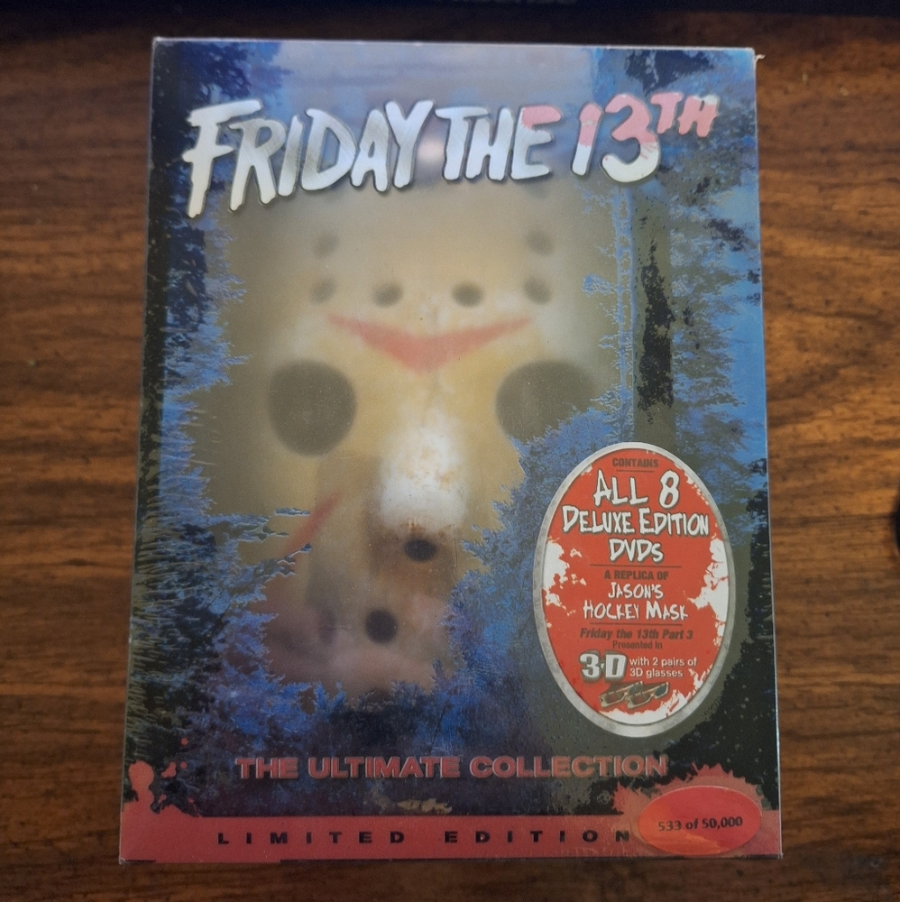 Friday the 13th The Ultimate Collection DVD Boxset With Replica Mask, 3DGlasses